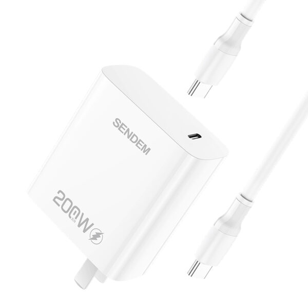 CARGADOR SENDEM B50 TIPO C A TIPO C 200W