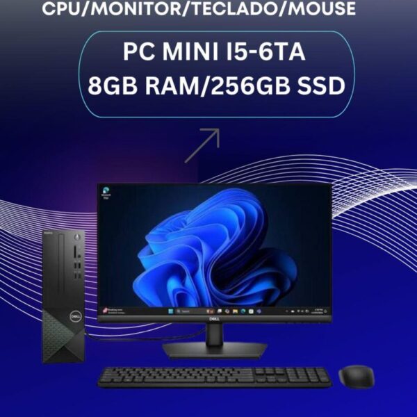Combo PC I5 6TA GEN 8GB 128GB SSD M2 WiFi | MONITOR 19.5" | TECLADO MOUSE