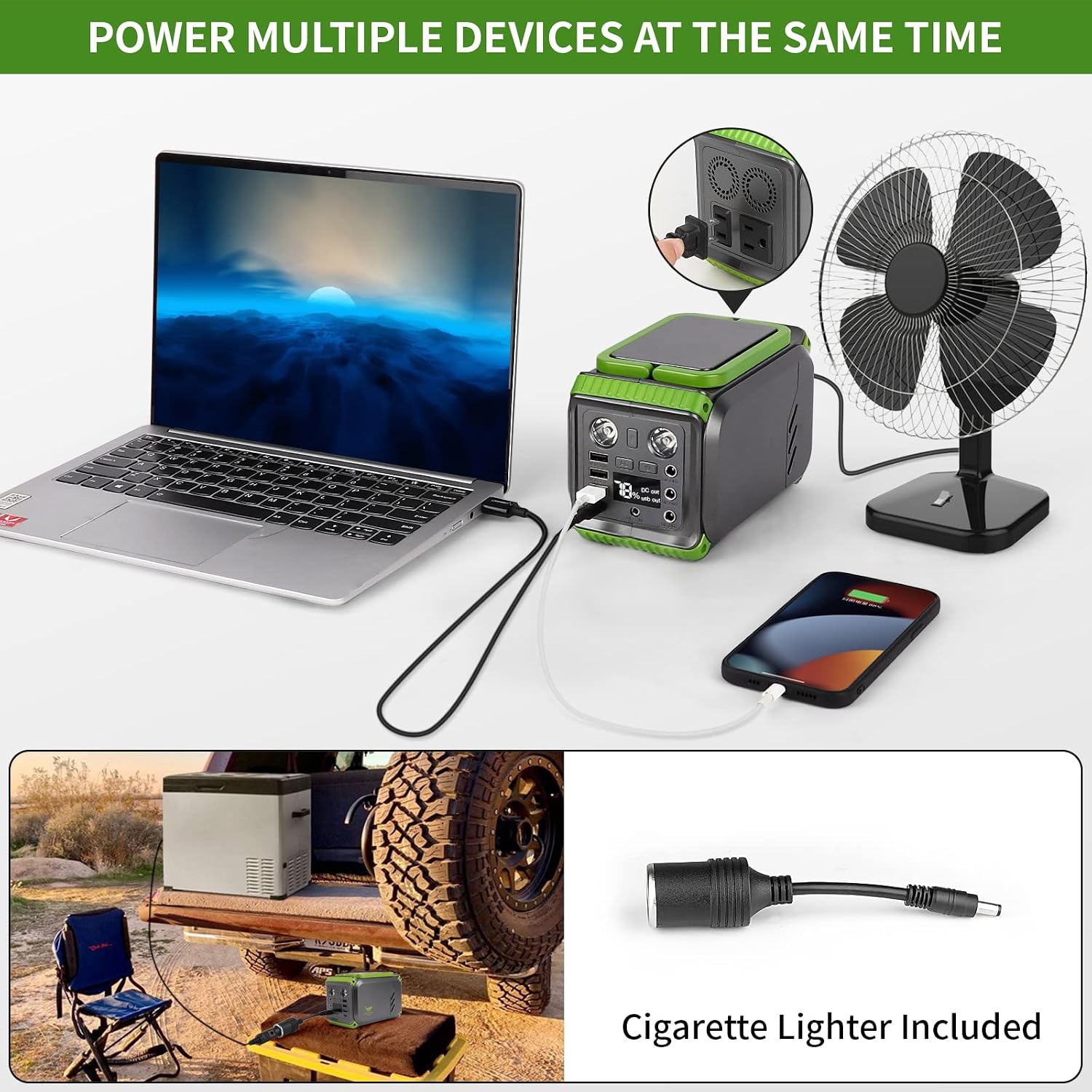 INVERSOR PORTATIL IFANZE P201 40.000MAH 150W DC12/5 AC110V - Image 4