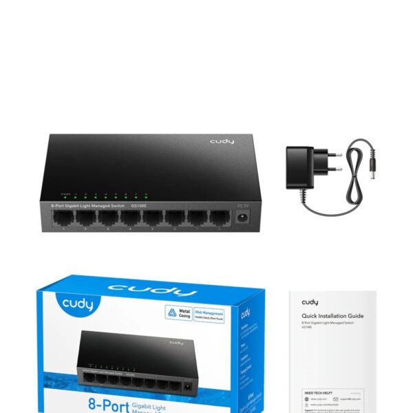SWITCH CUDY GS108E 8P GIGABIT ADMINISTRA
