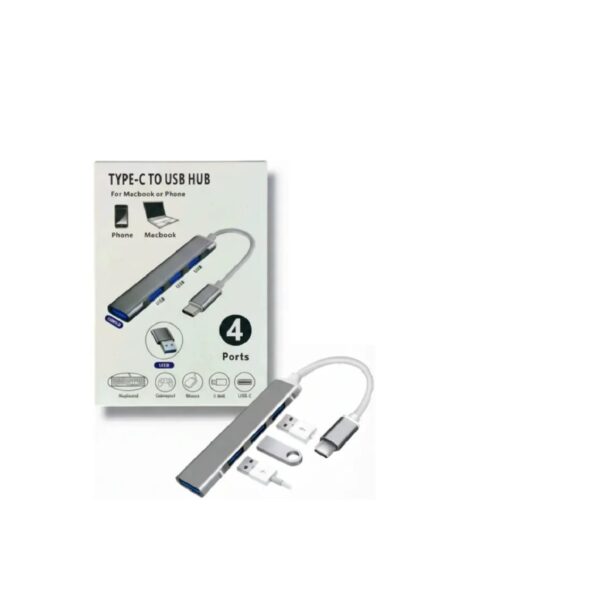 HUB TIPO C A USB 3.0 4 PTOS