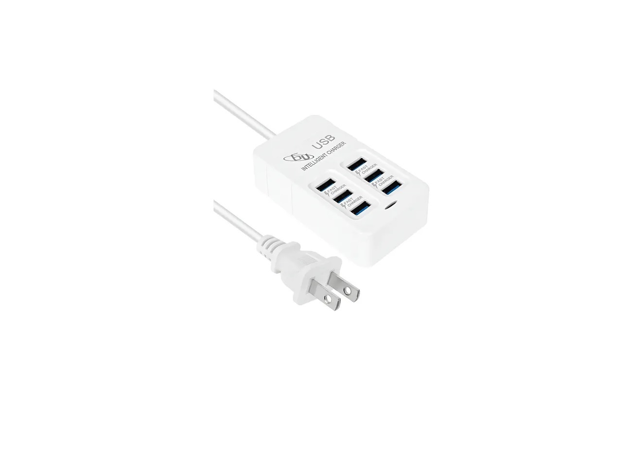 CARGADOR USB 6 TOMAS RACK 65W RAPIDO