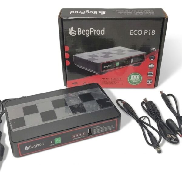 Mini UPS BEGPROD ECOP18 18W 12.000 mAh Gigabit