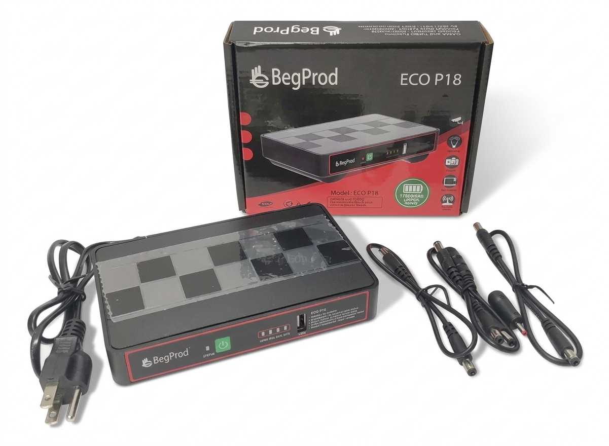 Mini UPS BEGPROD ECOP18 18W 12.000 mAh Gigabit - Image 2