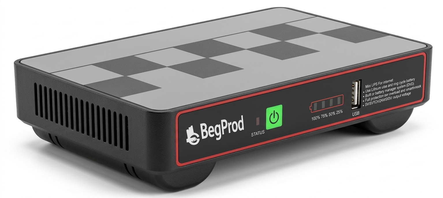Mini UPS BEGPROD ECOP18 18W 12.000 mAh Gigabit