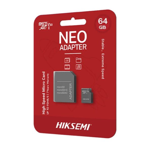 MEMORIA MICRO SD 64GB HIKSEMI +ADAPTADOR